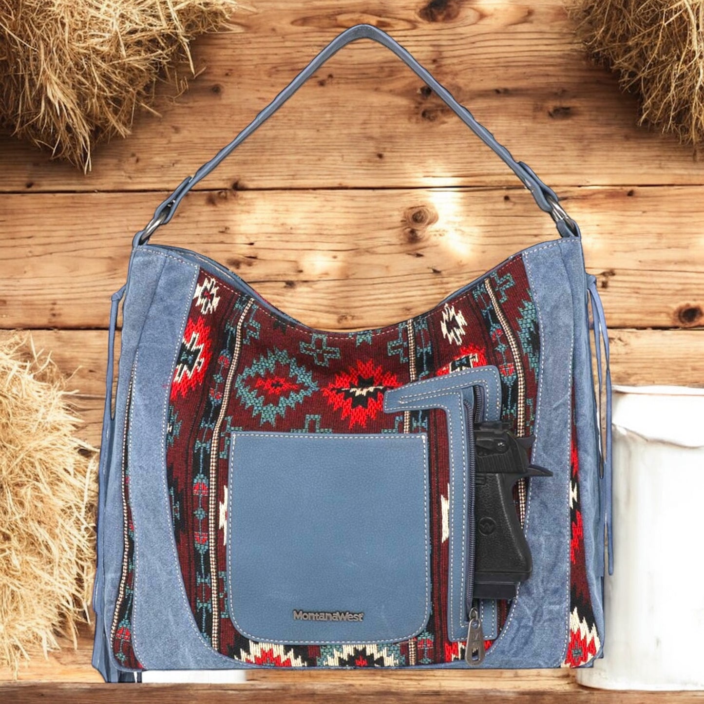 Montana West Aztec Tapestry Concealed Carry Hobo
