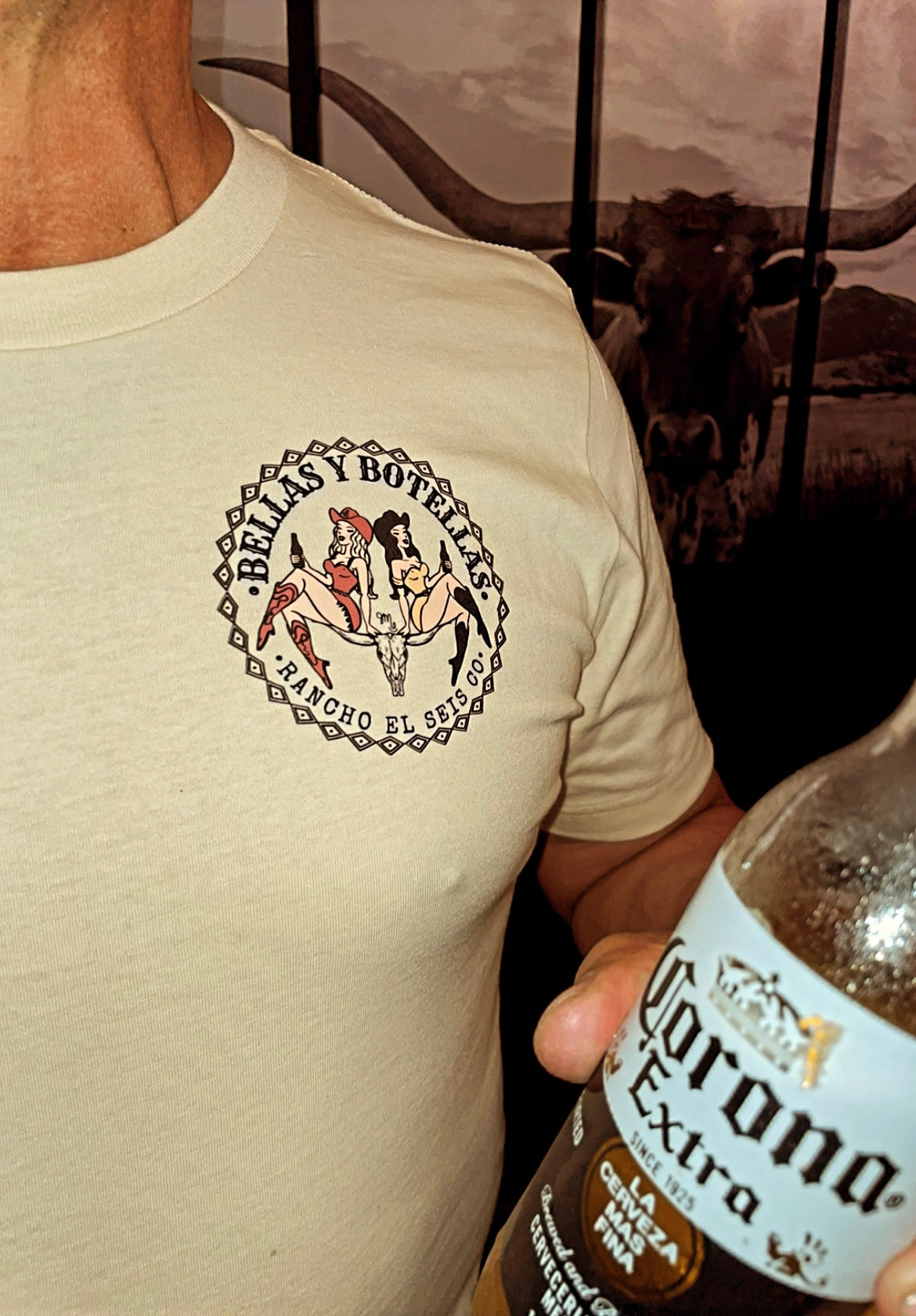 CUSTOM- Bellas Y Botellas Rancho 6 Tee (Beauties & Bottles) Unisex