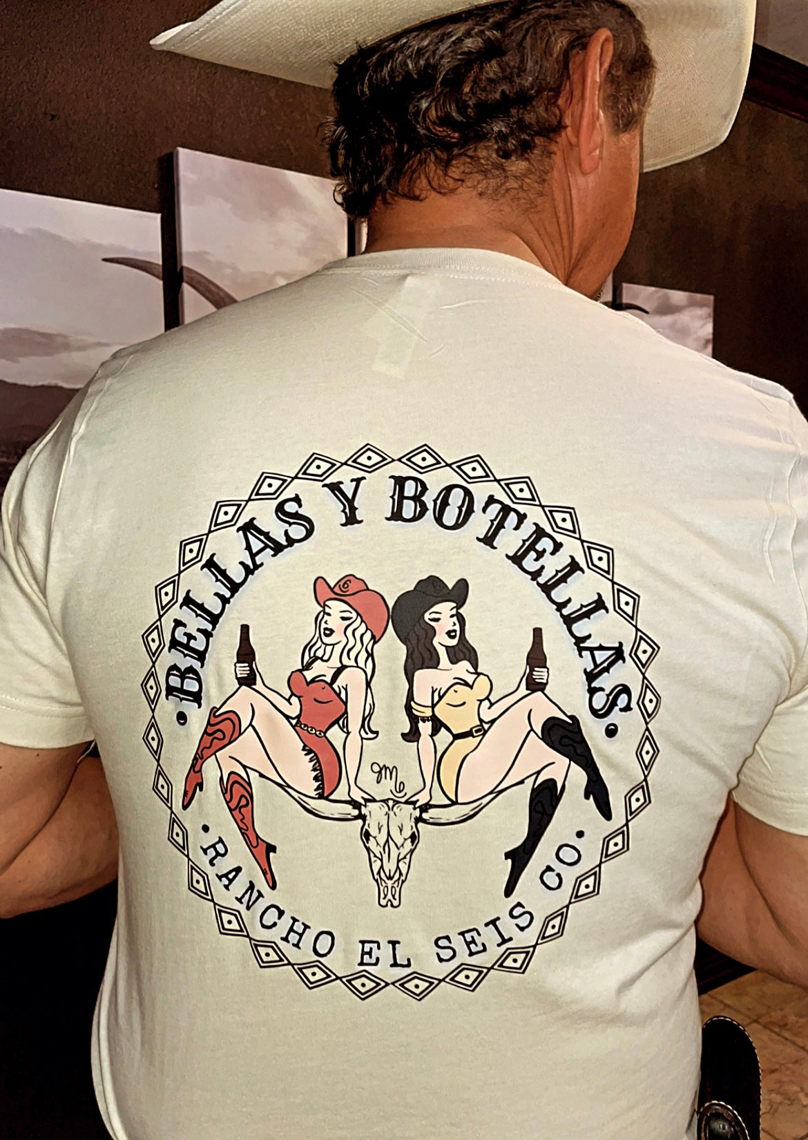 CUSTOM- Bellas Y Botellas Rancho 6 Tee (Beauties & Bottles) Unisex