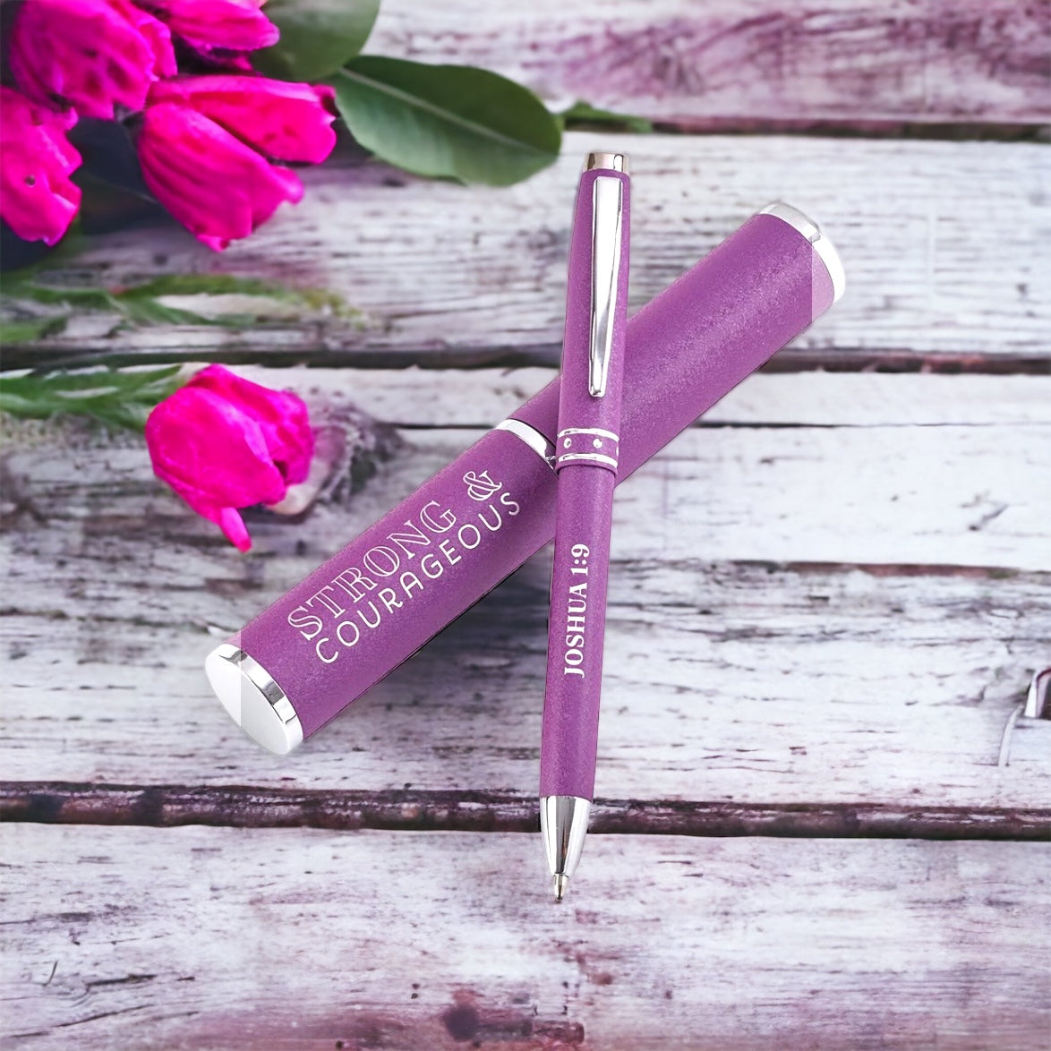 Joshua 1:9 “Strong and Courageous” Pen Set