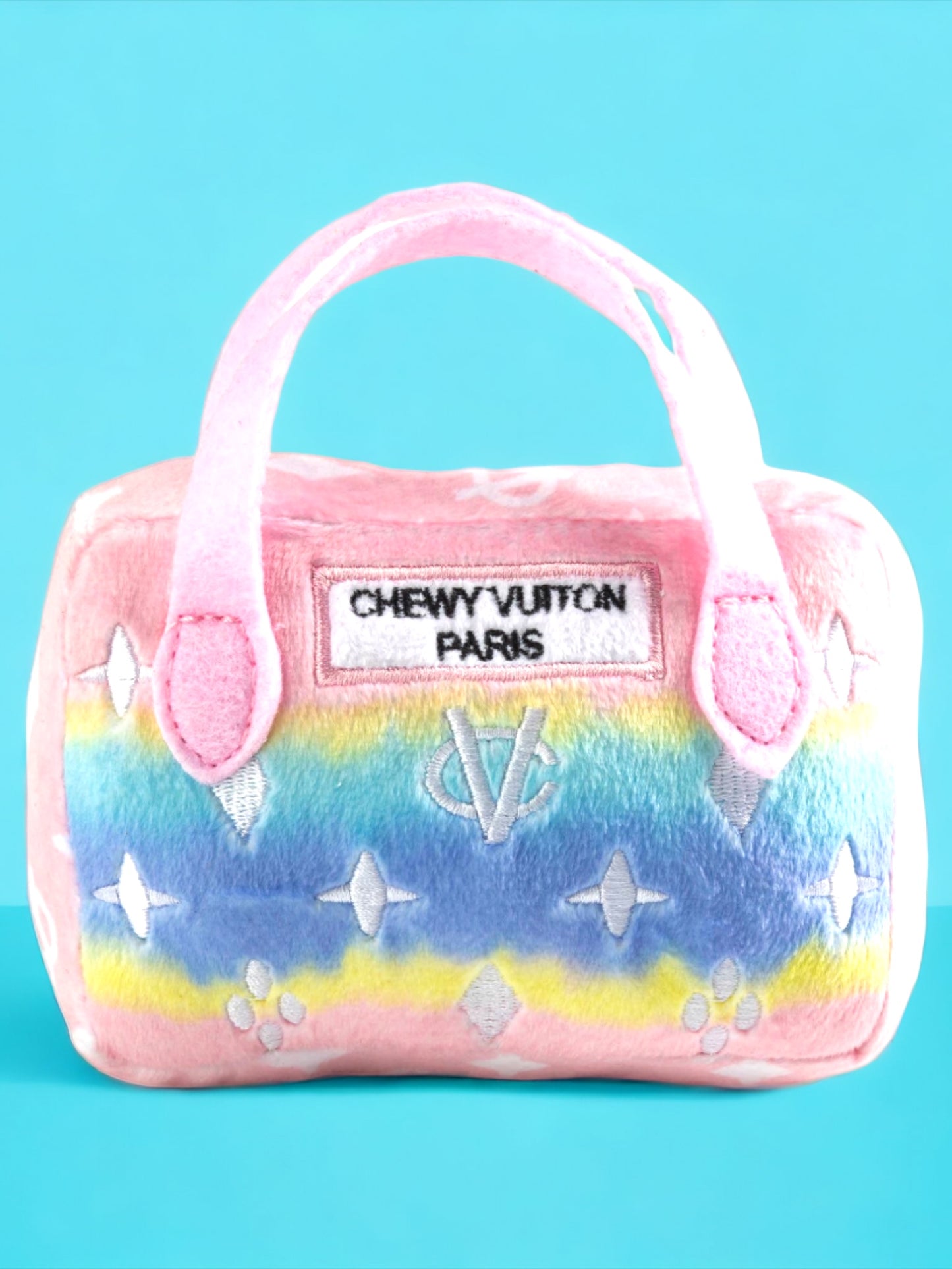Pink Ombré Chewy Vuiton Handbag Squeaker Toy