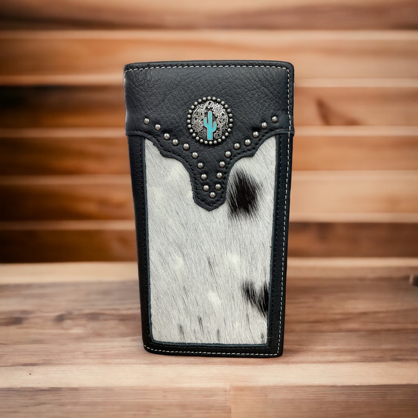 Men’s Luxury Montana West Genuine Hair-On Leather Pistol Collection Men's Wallets