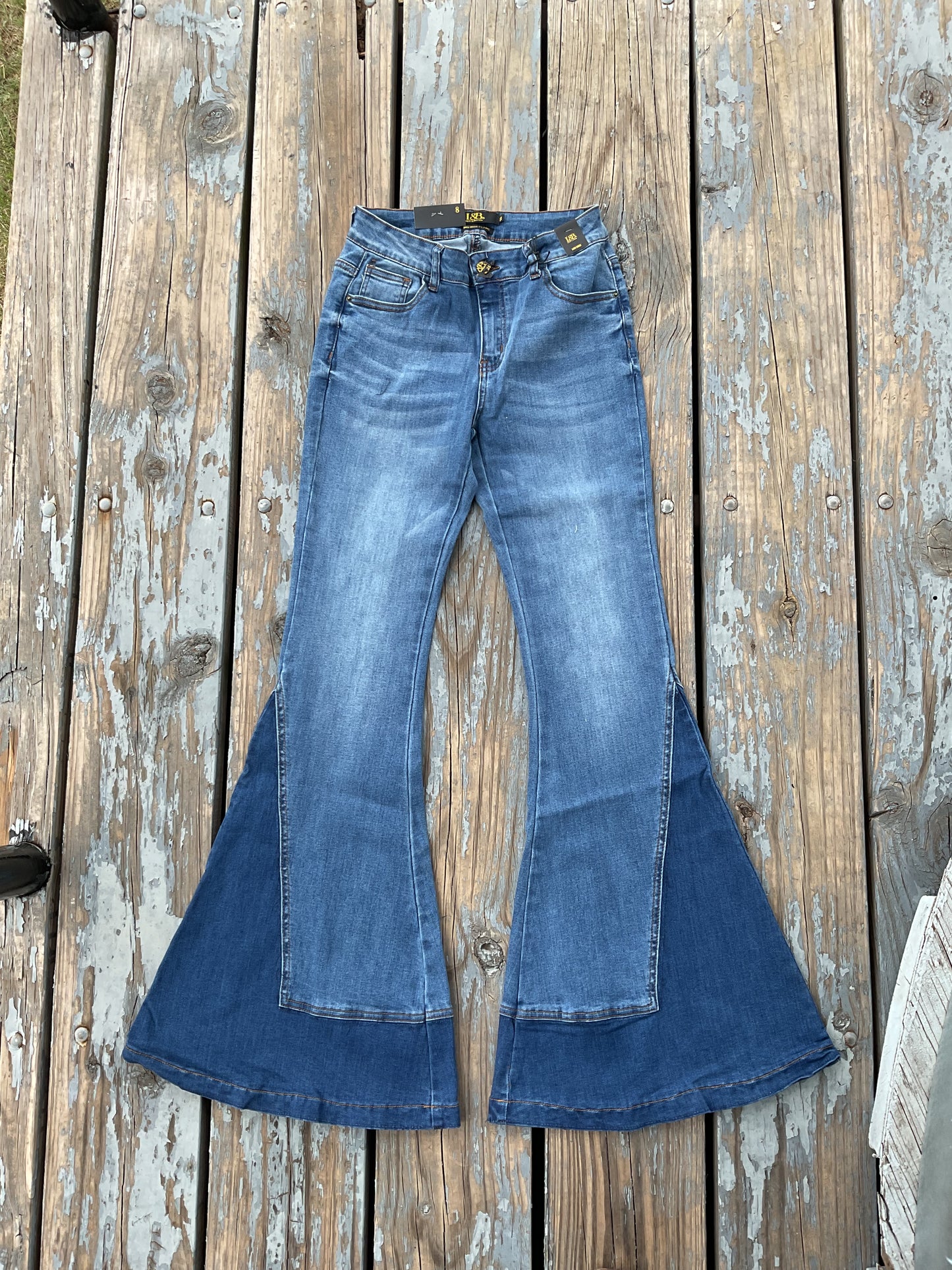 The Double Denim Bells (Plus Size Available)