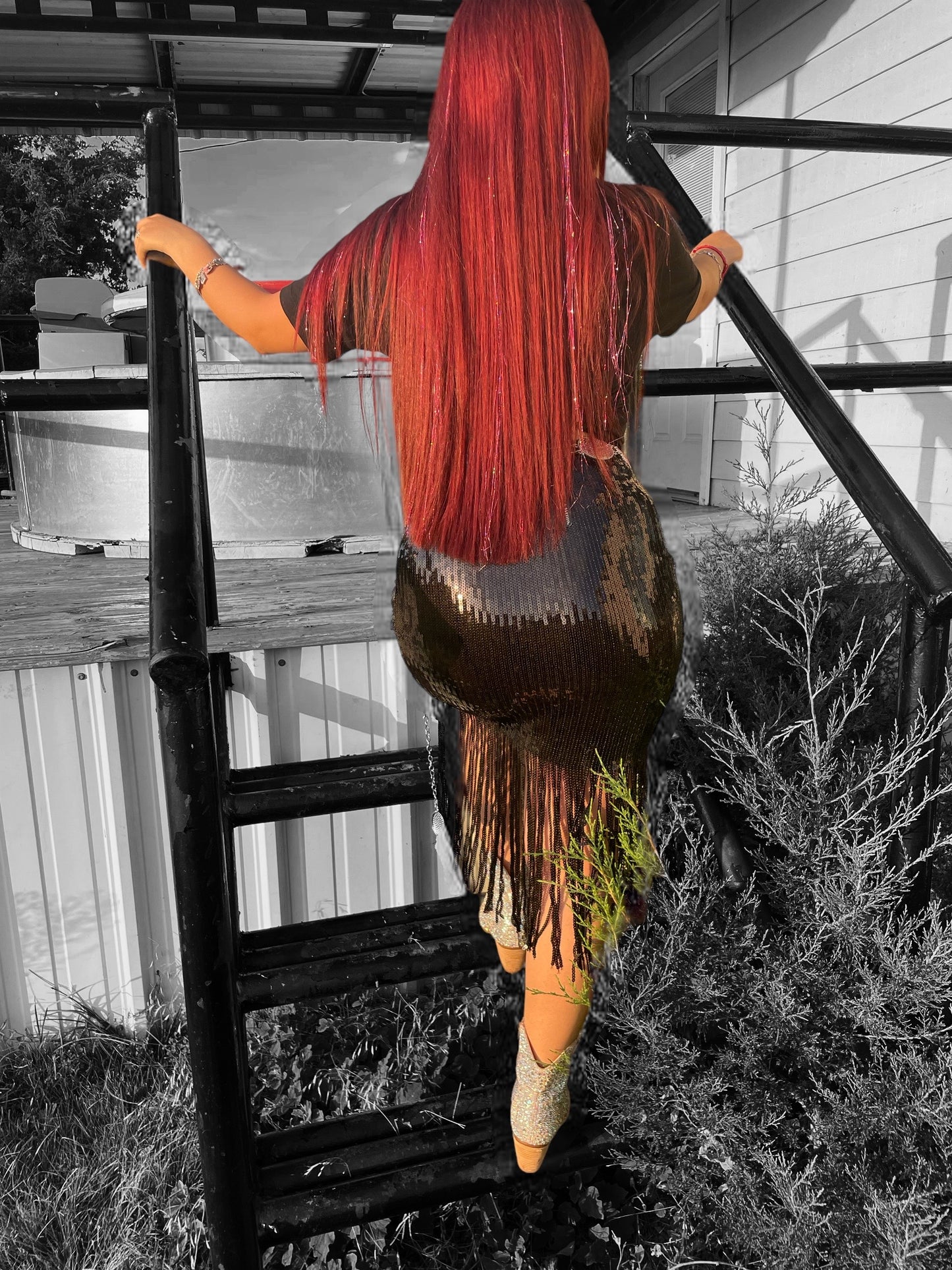 The “Midnight Cowgirl” Fringe Skirt