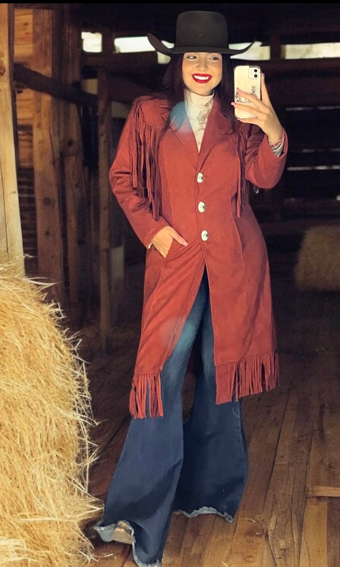 The Cowgirl Rides Away Suede Coat