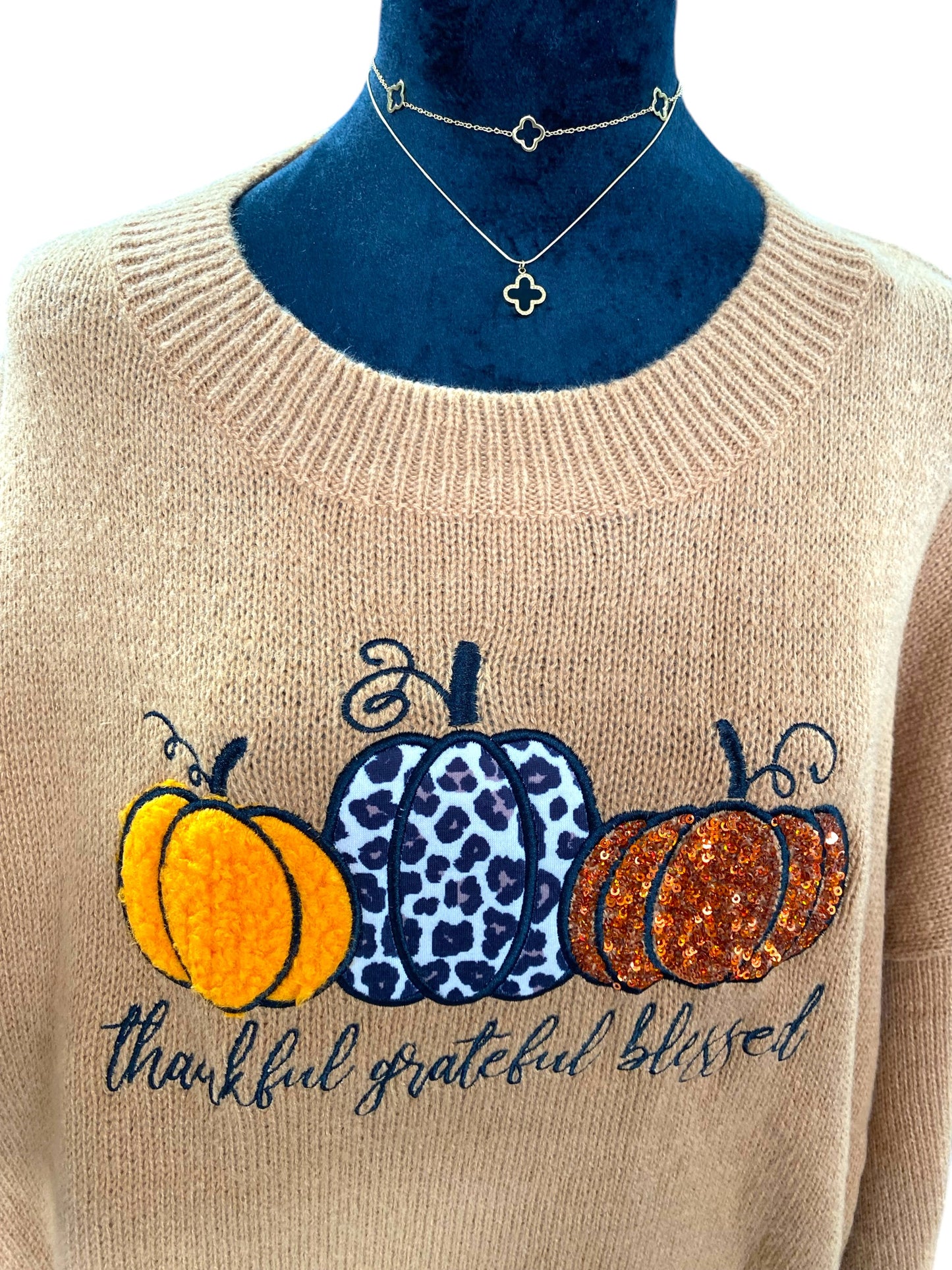 Thoughtful, Blessed & Grateful Sweater