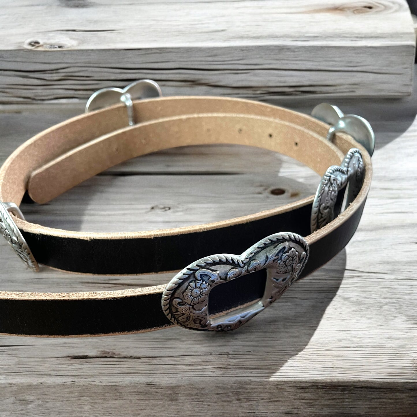 Leather Heart Concho Belt