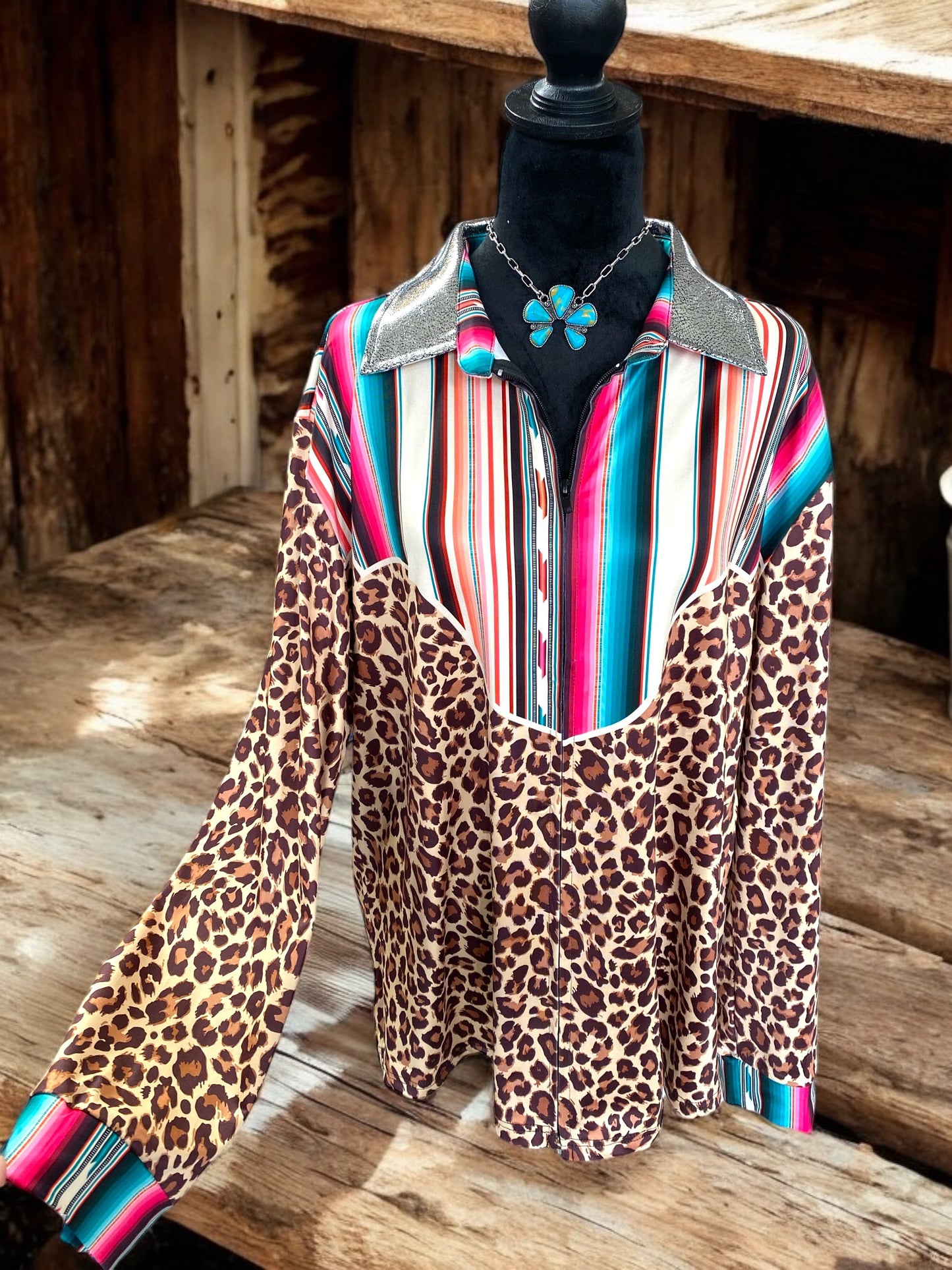 Serape & Leopard Western Shirt