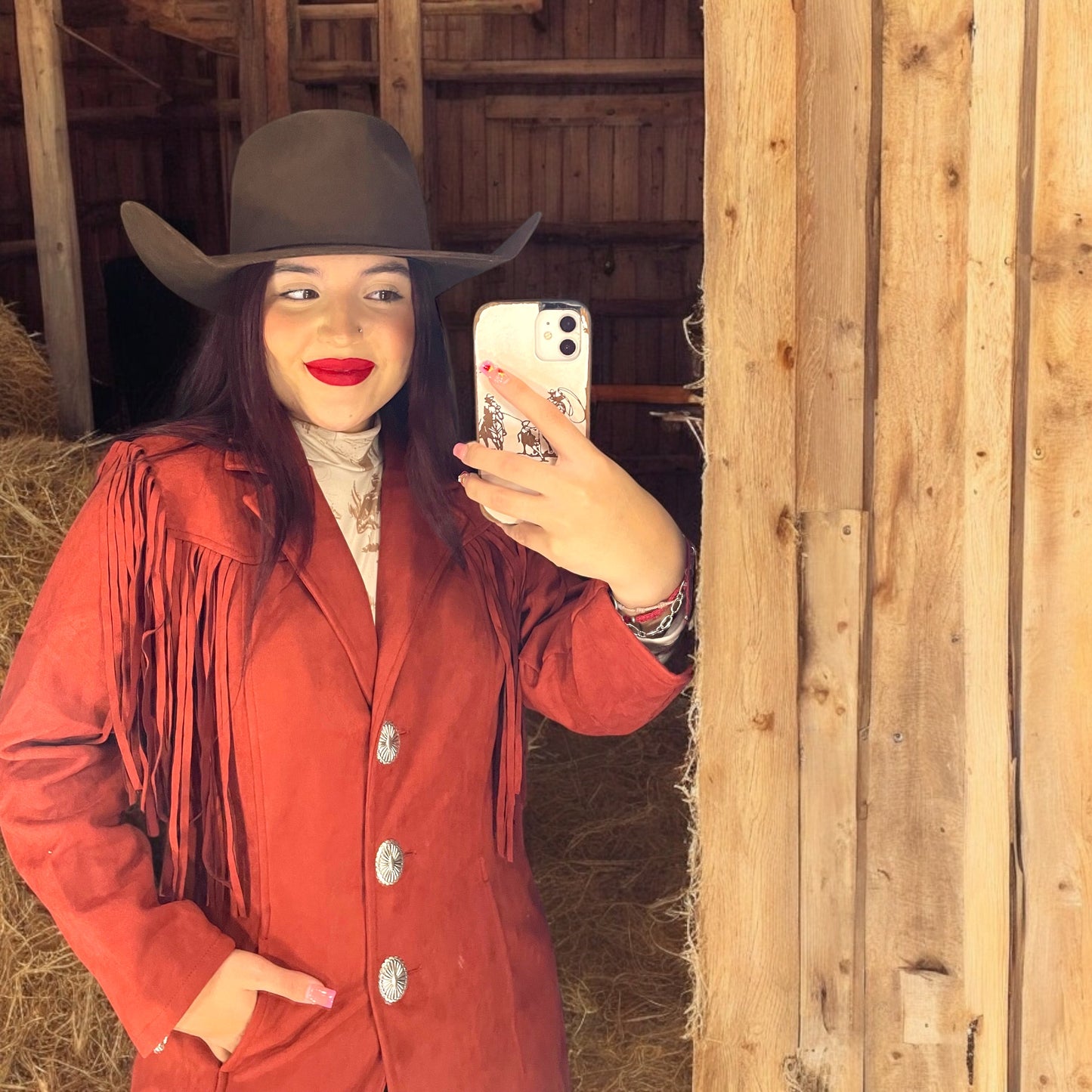 The Cowgirl Rides Away Suede Coat