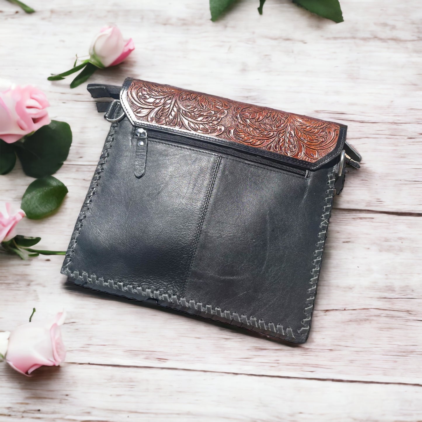 The Tooled Cactus Hair On Cowgirl Bag