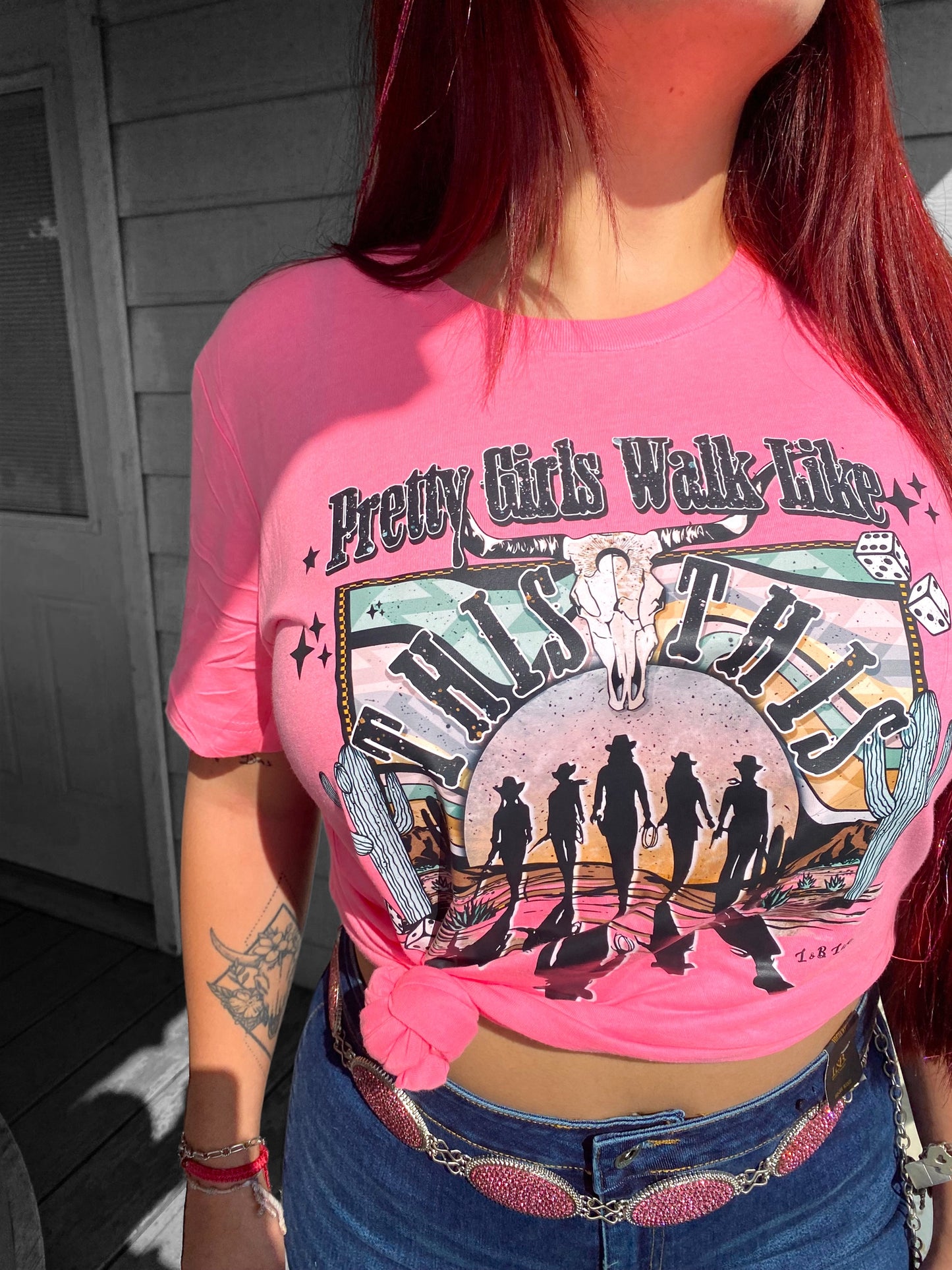 “Pretty Girls Walk Like This” Graphic Tee