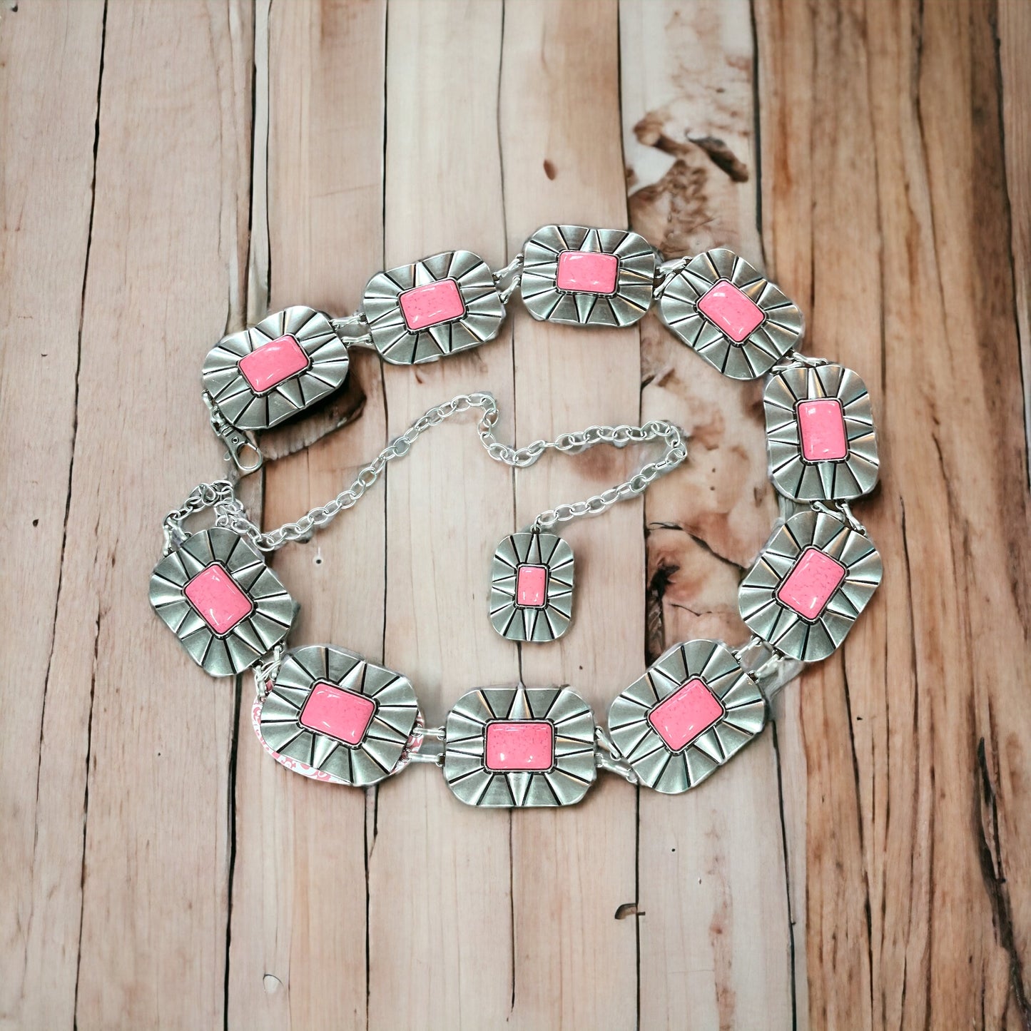 The Paige Pink Concho Western Belt