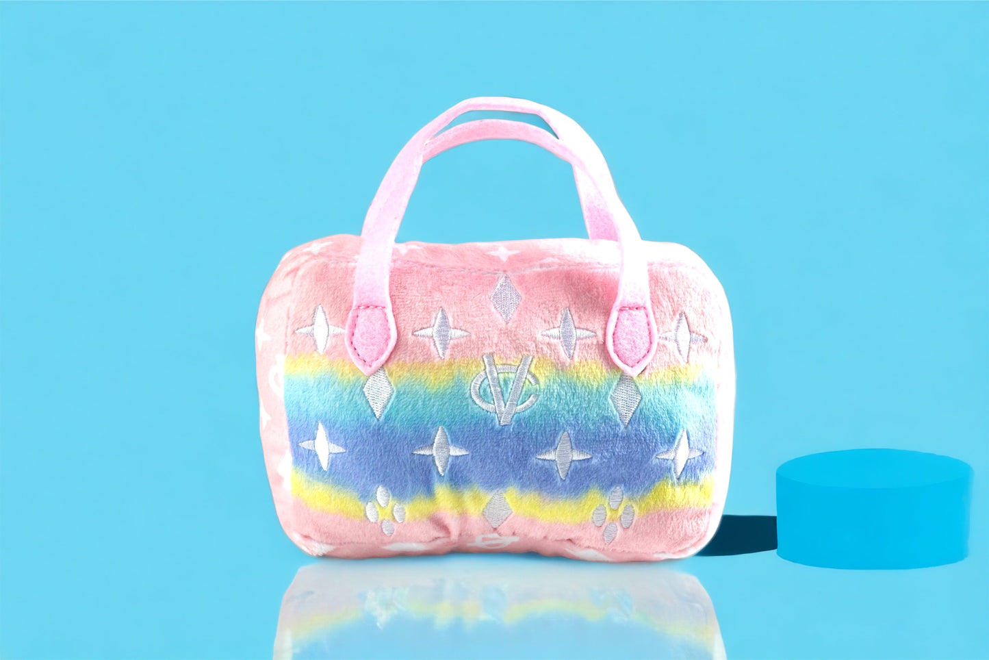 Pink Ombré Chewy Vuiton Handbag Squeaker Toy