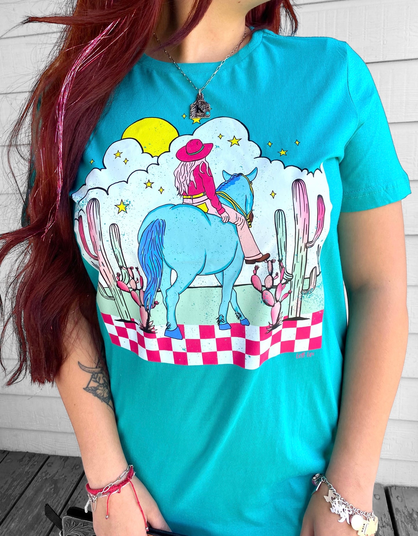 The “Cowgirl Rides Away” Tee Dress