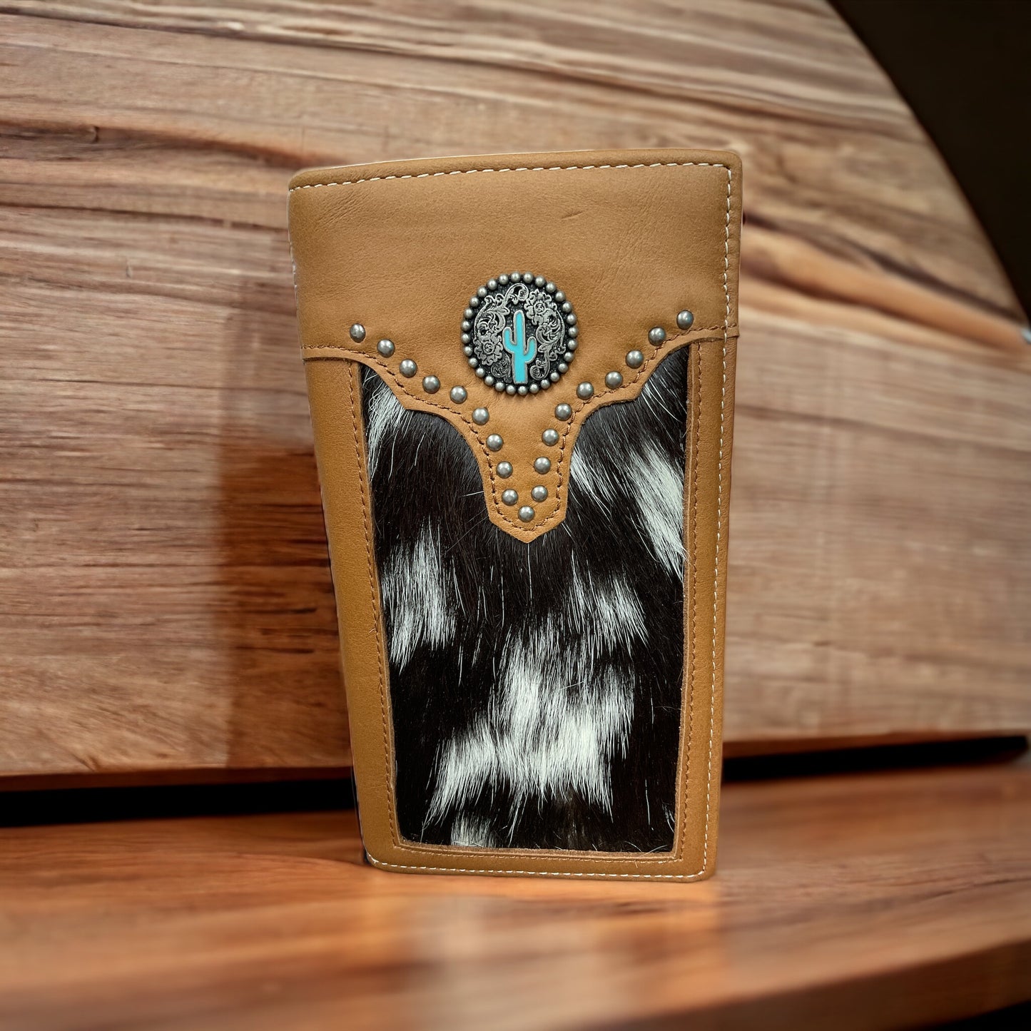 Men’s Luxury Montana West Genuine Hair-On Leather Pistol Collection Men's Wallets