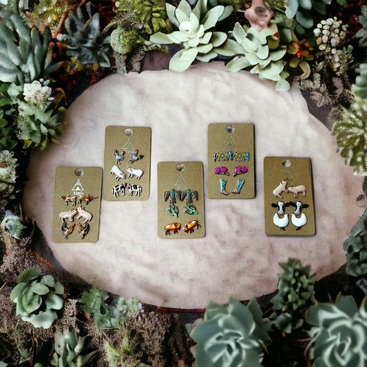 Country Earrings in Sets of 3