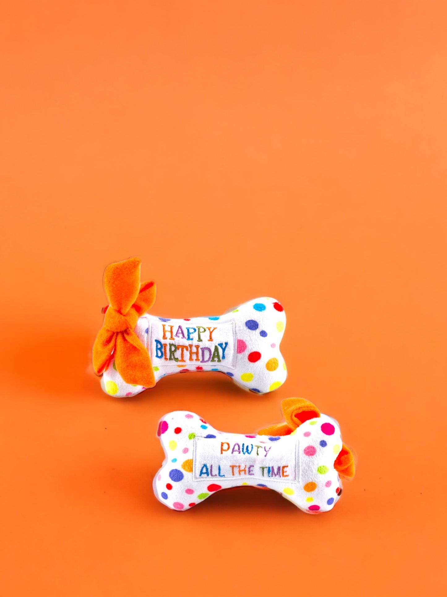 Happy Birthday “Pawty All The Time” 3 piece Squeaker Toy Set