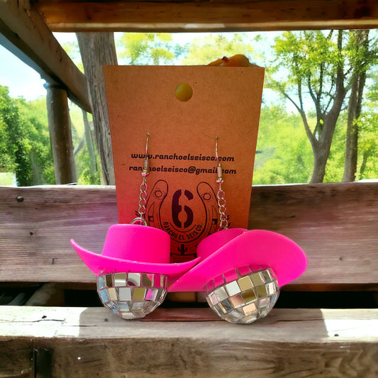 Disco Sombrero Cowgirl Earrings