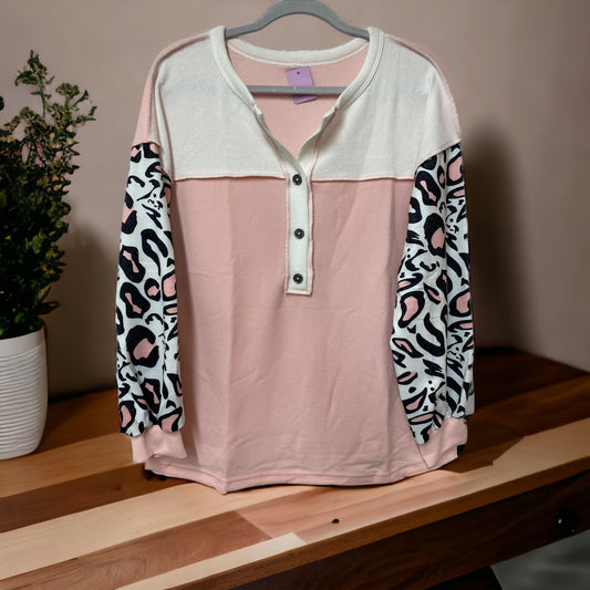 The Patsy Pink Leopard Long Sleeve