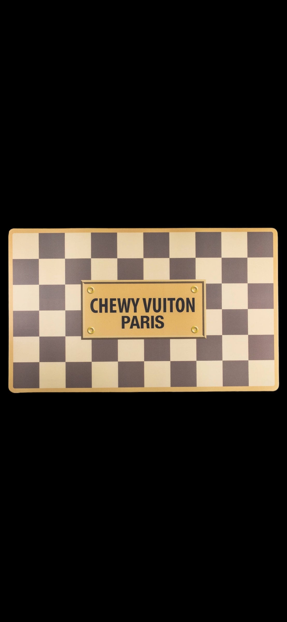 Checker Chewy Vuiton Bowl