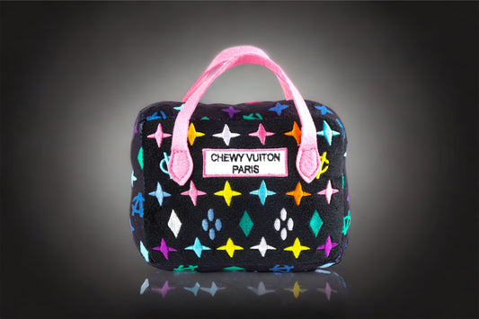 Black Monogram Chewy Vuiton Handbag Squeaker Toy