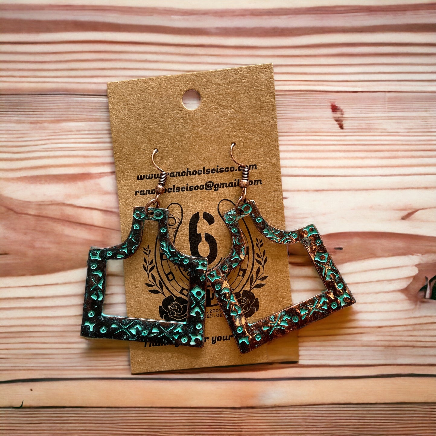 The Clarabelle Cattle Tag Earrings